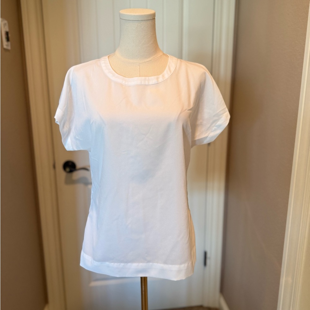Banana Republic White Short Sleeve Tee - Picture 1 of 4
